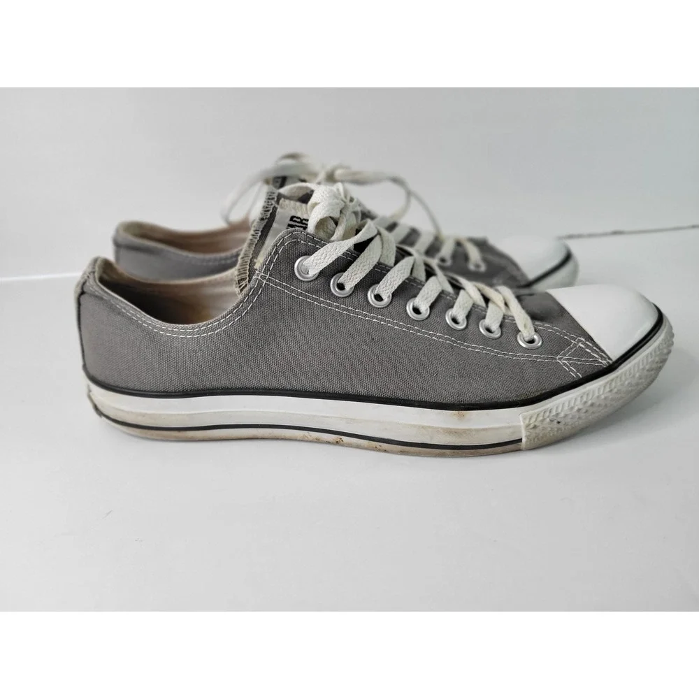 Converse Chuck Taylor All Star Low Top Gray Canvas Sneakers Mens 10